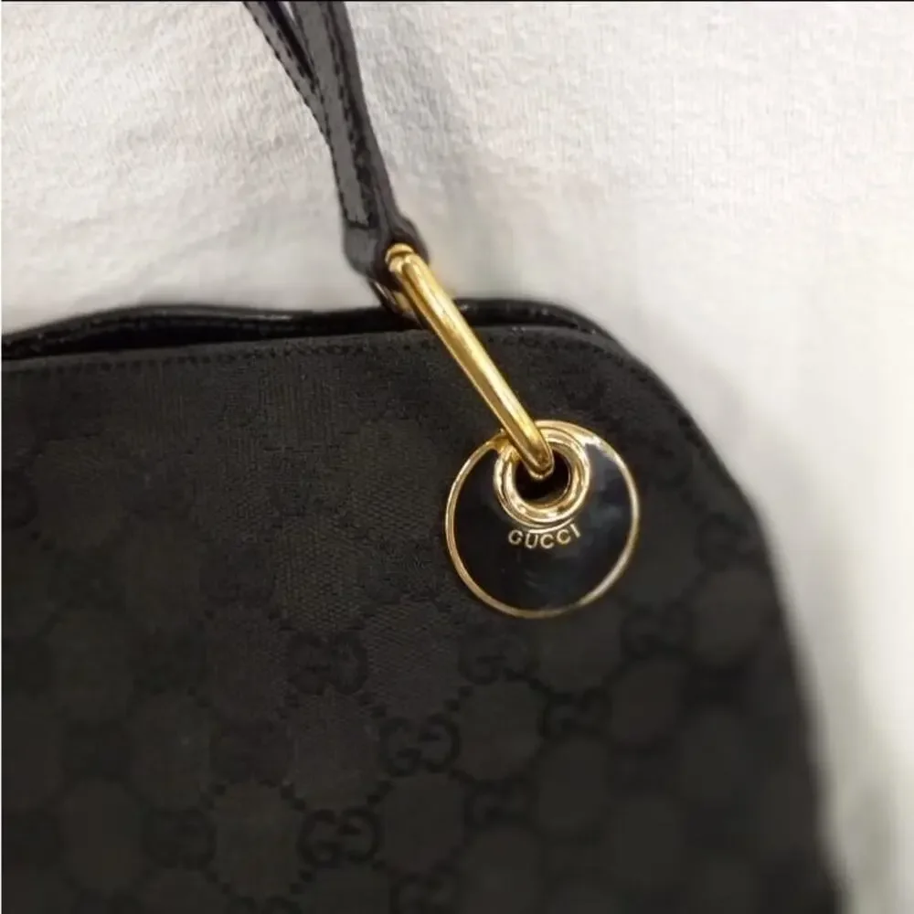 Gucci GG Eclipse Shoulder Bag Canvas Patent leather Bag
